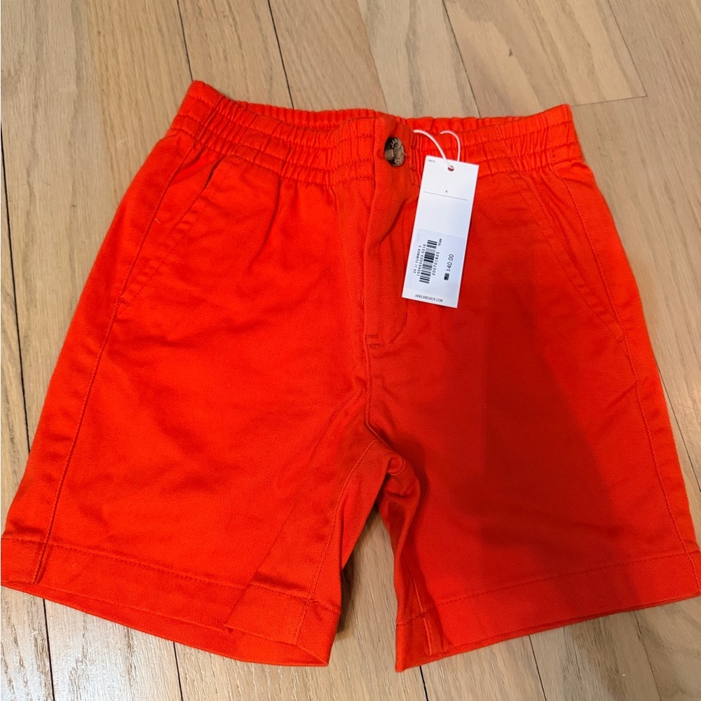Janie and Jack Bright Orange Kids Shorts